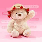 Kawaii Teddy Bear with Roses Plush Toy Soft Bear Stuffed Doll Romantic Gift for Lover Home Decor Valentine's Day Gifts for Girls - Imagine 5