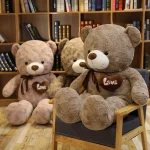 Nice New Hot High Quality 2 Colors Teddy Bear With Love Stuffed Animals Plush Toys Doll Pillow Kids Lovers Birthday Baby Gift - Imagine 5