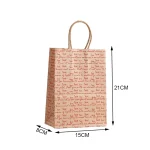 5-50pcs Valentine Kraft Paper Gift Bags Red Heart Candy Goodie Favor Paper Bags with Handles for Valentines Day Wedding Decor ﻿ - Imagine 6