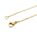 AHKNORMAILCUI 5pcs/Lot Stainless Steel 1 1.5 2mm Rolo Link Chain Necklace Gold 40 45 50 60CM Long Chain Lobster Clasp Necklace - Imagine 3
