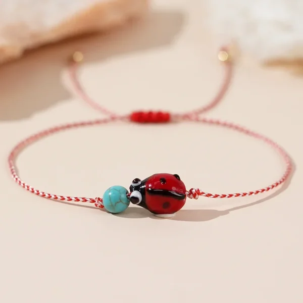 Shinus 3mm Copper Bead Synthetic Turquoise Ladybug Stack Martis Series Jewelry 2024 New Greek March Bracelets for Her His