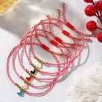 Go2boho 2024 Martis Elegant Jewelry 18k Gold Plated Bead Copper Heart Pendant Greek March Bracelet For Women New Year Gifts - Imagine 3