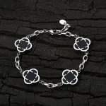 Stylish Petal Chan Bracelets for Men Boys,Waterproof Natural Shell Chain Links Wristband,Birthday Gift - Imagine 2