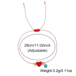Go2boho Martis Series Snowflake Inlay Synthetic Turquoise Metal Red Peach Heart Jewelry 2024 Greek March Bracelets for Her - Imagine 6