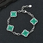 Stylish Petal Chan Bracelets for Men Boys,Waterproof Natural Shell Chain Links Wristband,Birthday Gift - Imagine 3