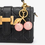 Trendy Red Cherry Pendant Keychain for Women Cute Bag Decorations Multifunctional Jewelry Car Key Accessories Charm Keyring Gift - Imagine 5