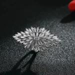 Huitan Sparkling Marquise Shaped Women Rings Full Pave Crystal Cubic Zirconia Gorgeous Lady Wedding Party Rings Fashion Jewelry - Imagine 3
