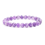 Natural Stone Beads Bracelet For Women Men Amethysts Crystal Quartzs Aquamarines Jades Jewelry Agates Elastic Bangle Bracelets - Imagine 2