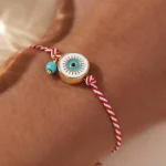 Go2boho Tradition Martis Series 2024 New Delicate Alloy Evil Eyes Synthetic Turquoise Bead Greek March Bracelets For Women Gift - Imagine 3