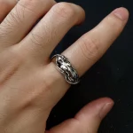 Retro The Nude Body Adjustable Open Ring For Men Punk Gothic Edgy Hiphop Copper Jewelry Bold Statement Vintage Accessories Gift - Imagine 5