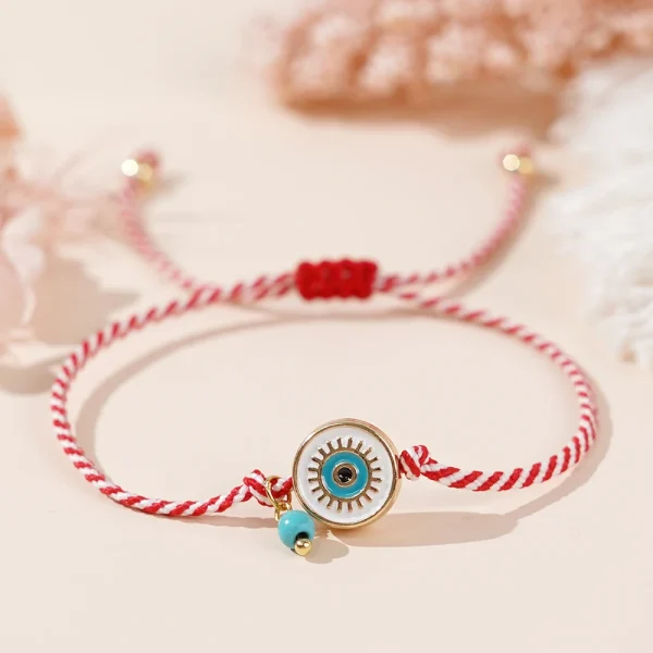 Go2boho Tradition Martis Series 2024 New Delicate Alloy Evil Eyes Synthetic Turquoise Bead Greek March Bracelets For Women Gift