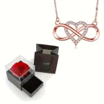 Elegant Infinity Heart Shape Pendant Necklace With Luxury Rose Gift Box For Girlfriend Wife Christmas Valentine Anniversary Gift - Imagine 6
