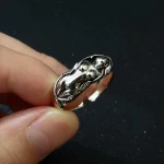 Retro The Nude Body Adjustable Open Ring For Men Punk Gothic Edgy Hiphop Copper Jewelry Bold Statement Vintage Accessories Gift - Imagine 2